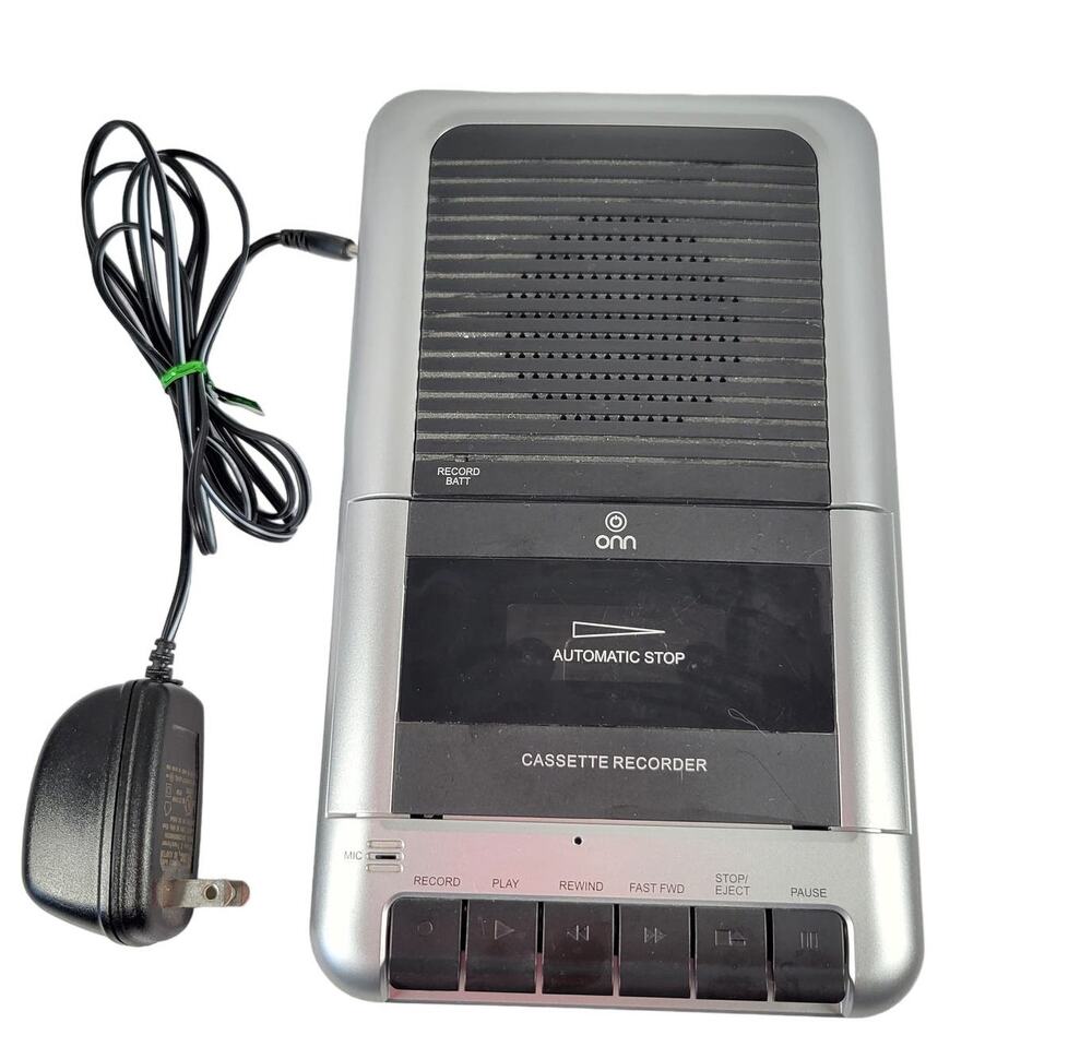 ONN Portable Cassette Recorder ONA11AV108 2012 Player w/ AC Adapter Tested